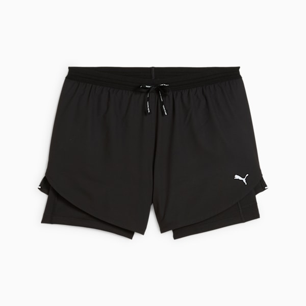 RUN ULTRAWEAVE Women's 2-in-1 4" Shorts, PUMA Black, extralarge